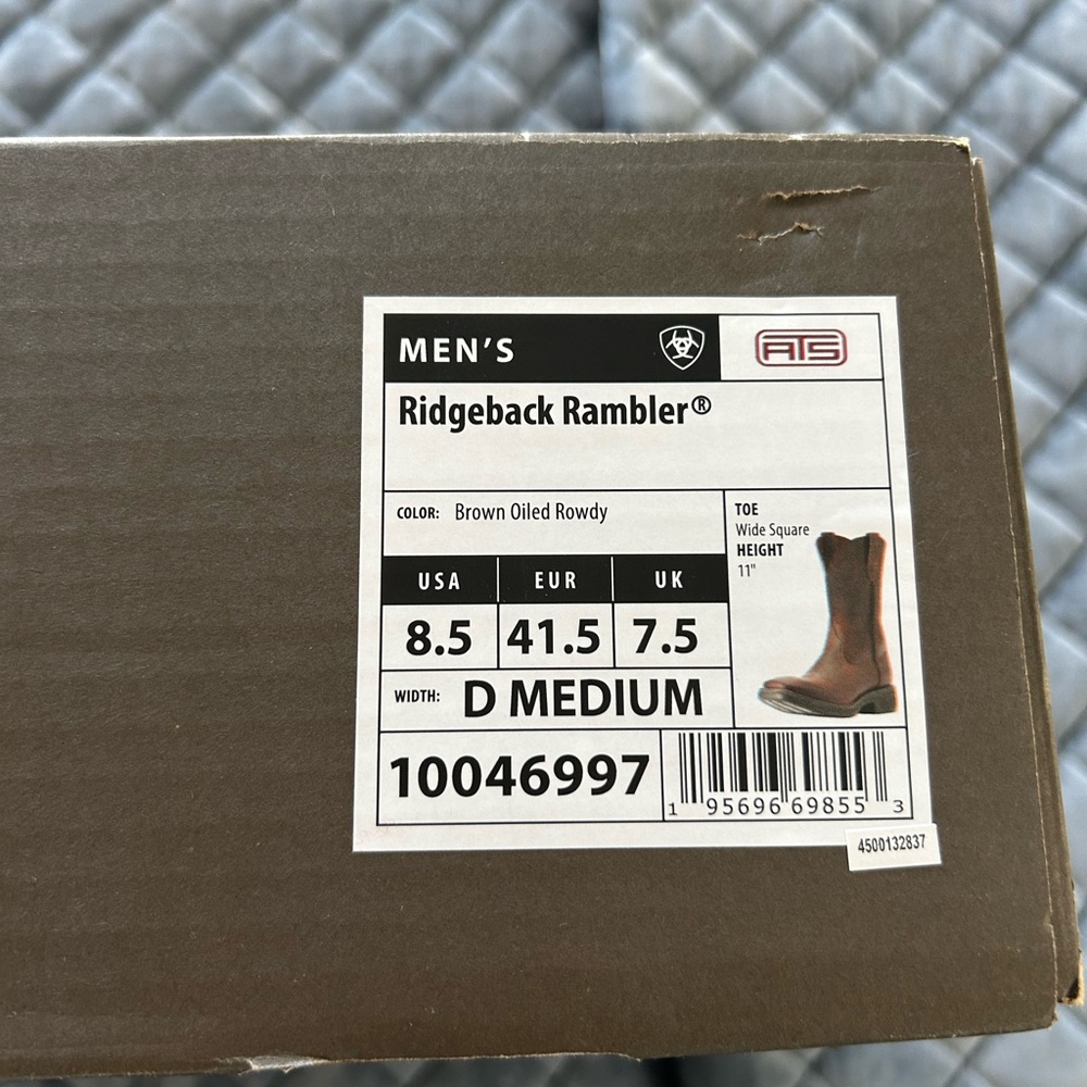 Mens Ariat Ridgeback Rambler Cowboy Boots - Picture 11 of 11
